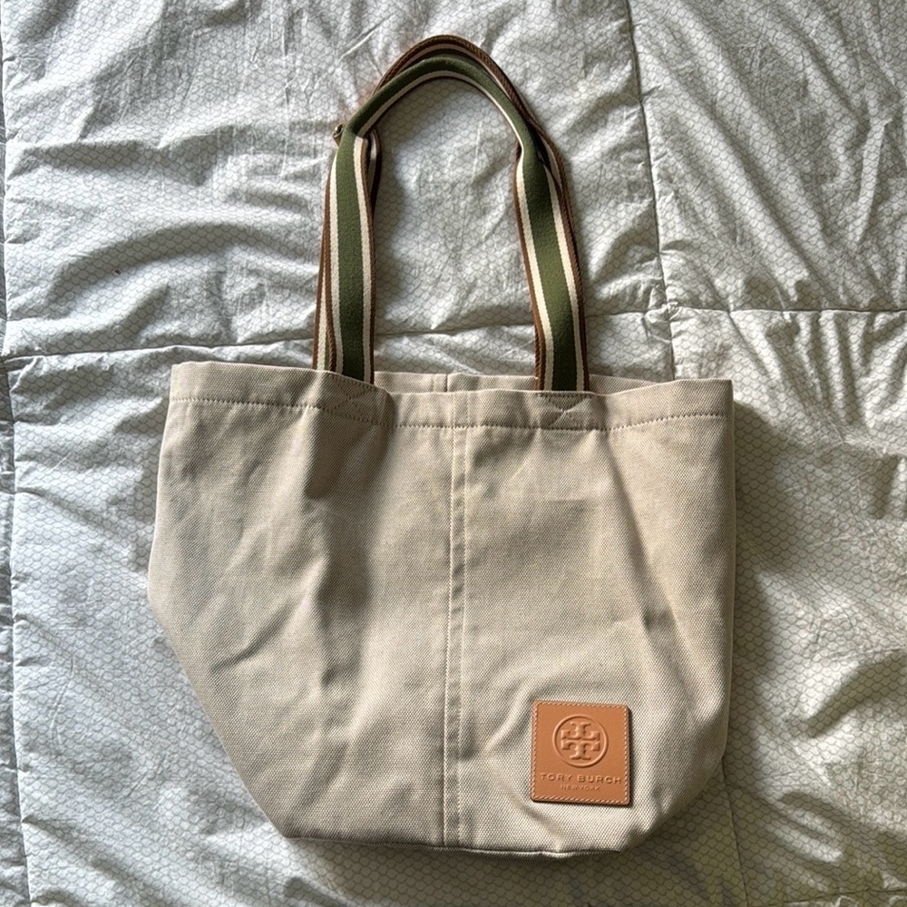 Tory Burch Ella Market Tote with Striped Handles